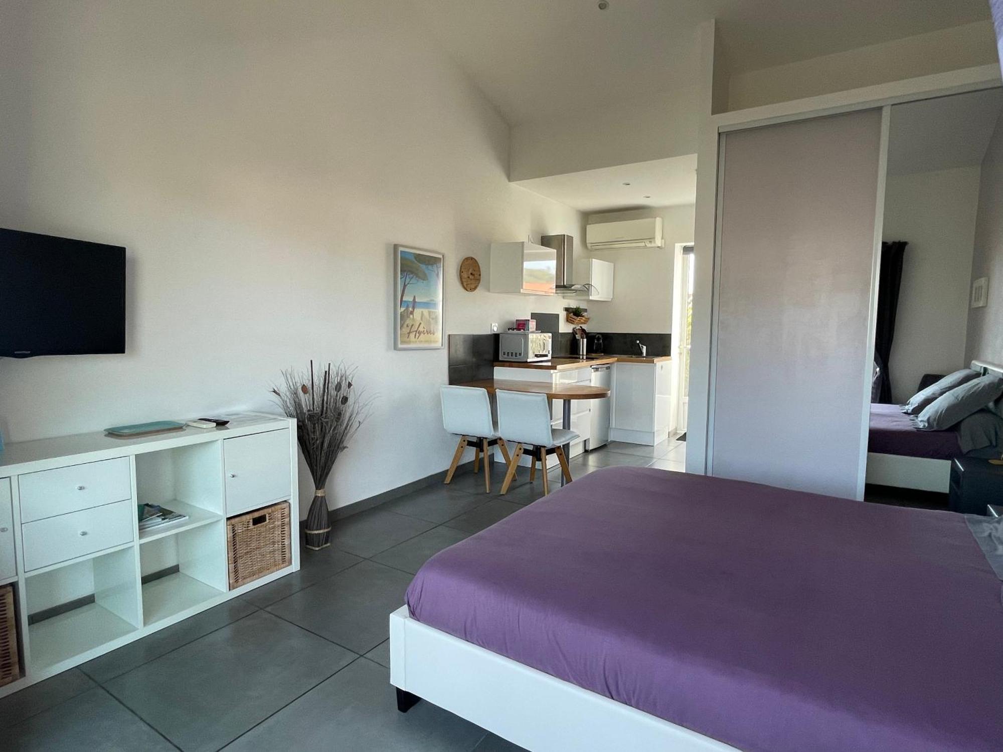 Plage A 400 M Studio Tout Confort Terrasse Clim Parking Єр Екстер'єр фото