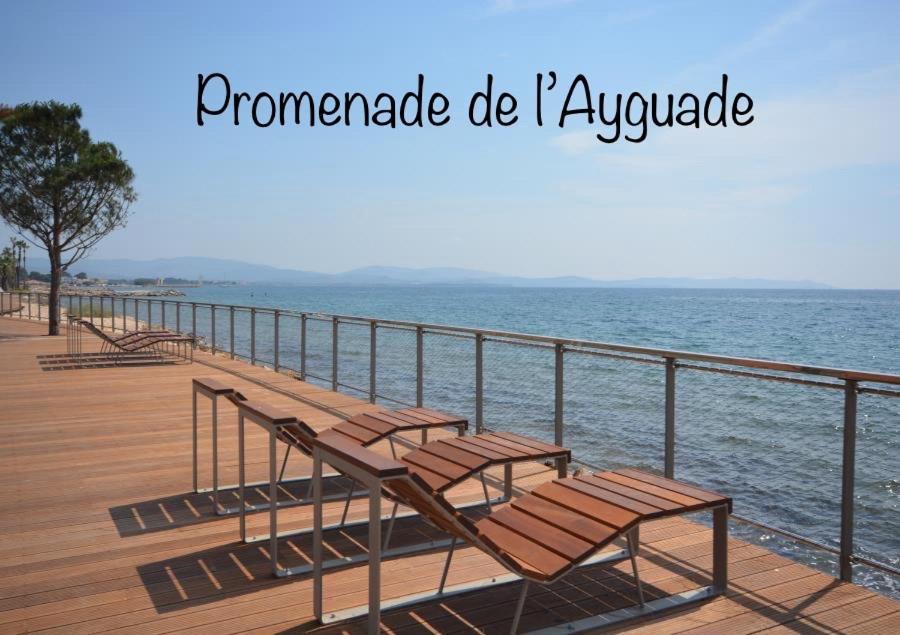 Plage A 400 M Studio Tout Confort Terrasse Clim Parking Єр Екстер'єр фото
